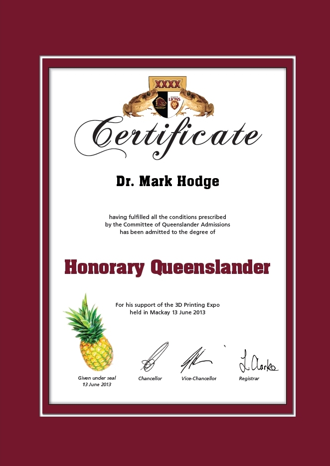 drmarkhodgehonoraryqueenslander  Design Brisbane